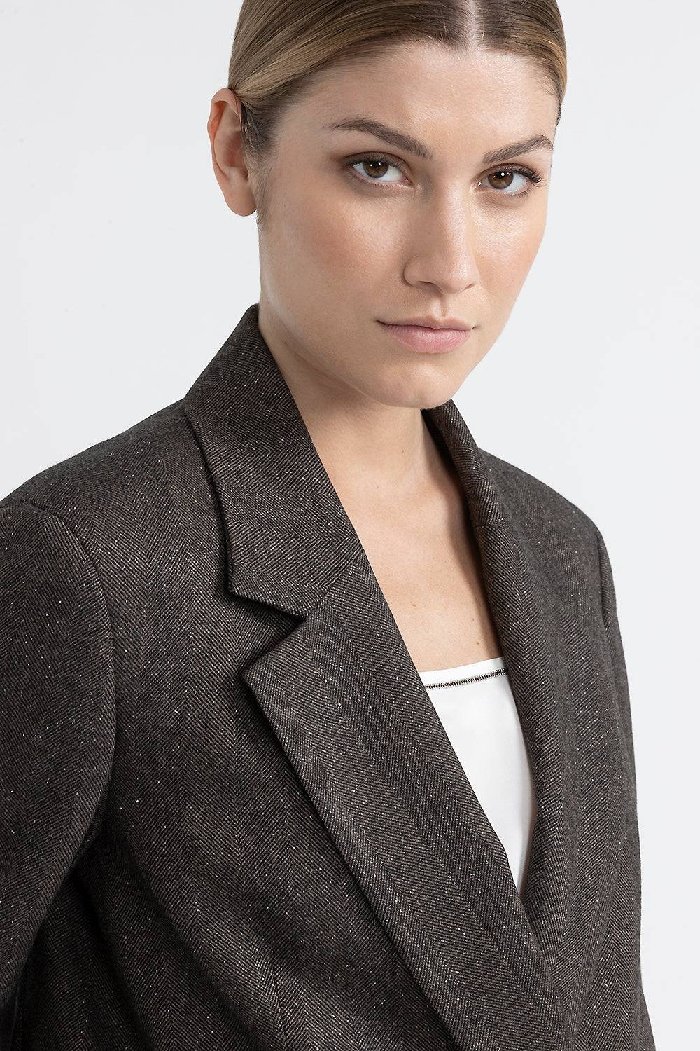 Peserico Blazer doppiopetto in lana, cashmere e seta Affare Del Giorno