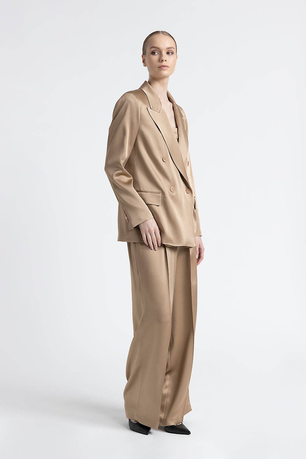 Peserico Blazer doppiopetto in cady enver satin Prezzo Ridotto