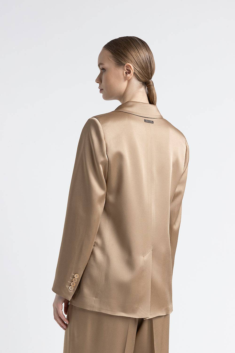 Peserico Blazer doppiopetto in cady enver satin Prezzo Ridotto