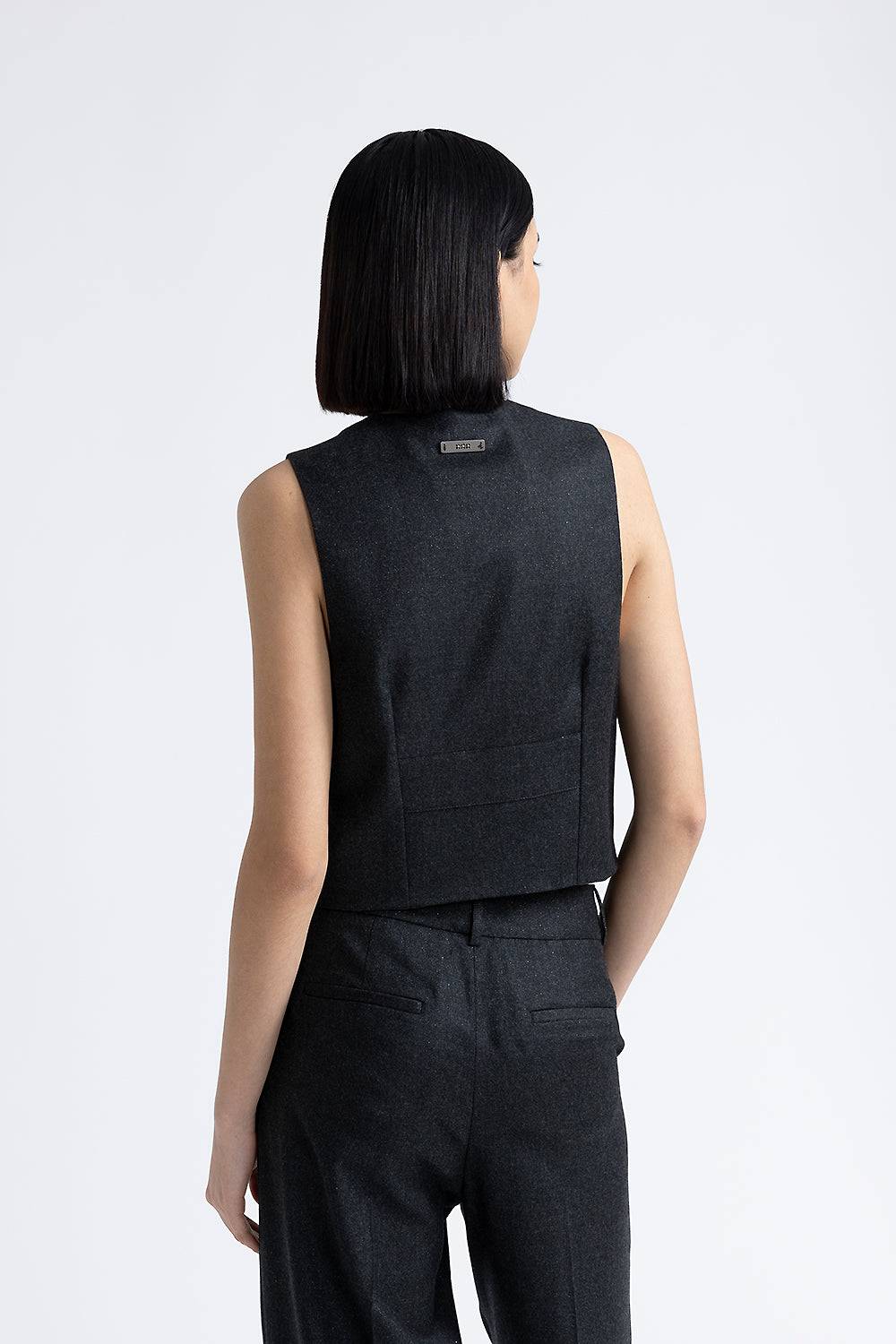 Peserico Gilet di flanella in lana lurex con Punto Luce Convenienza