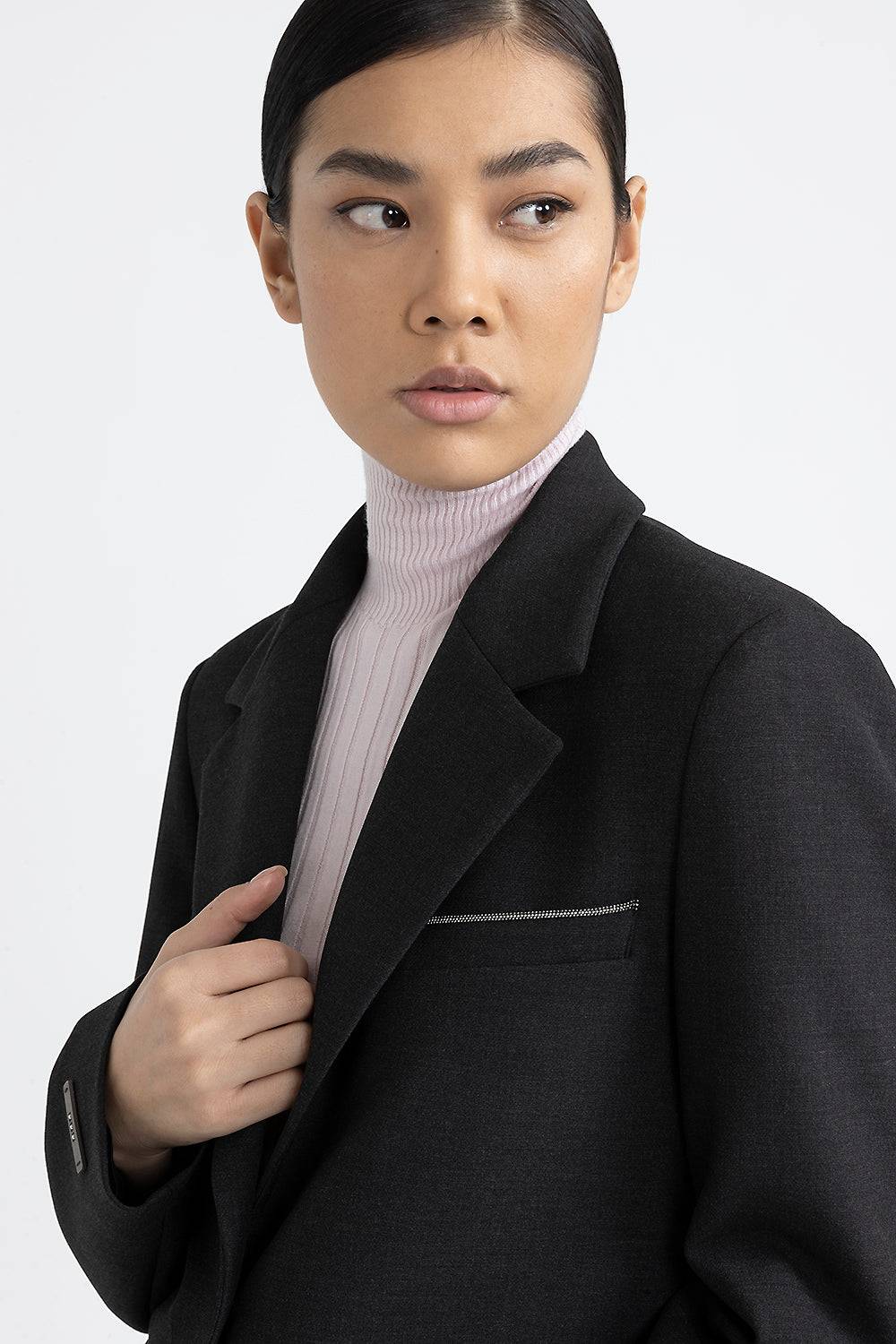 Peserico Blazer crop in tela tecnica double Novità