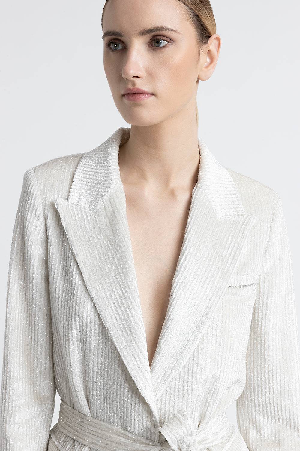 Peserico Blazer monopetto in velluto fluido a coste Negozio