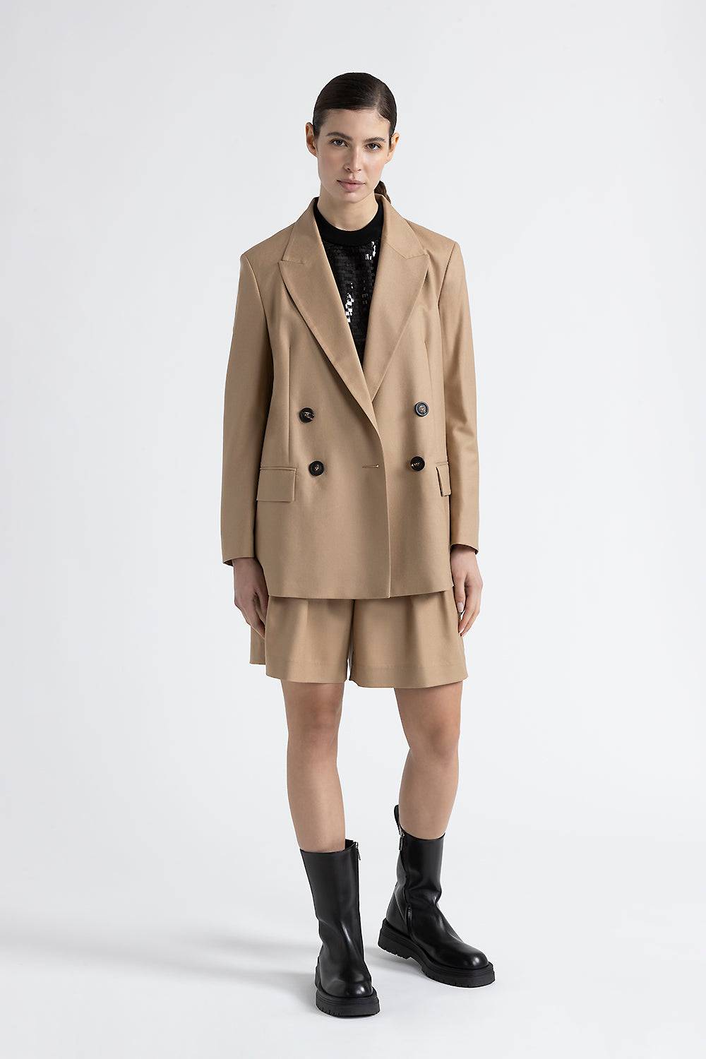 Peserico Blazer doppiopetto over in lana Online