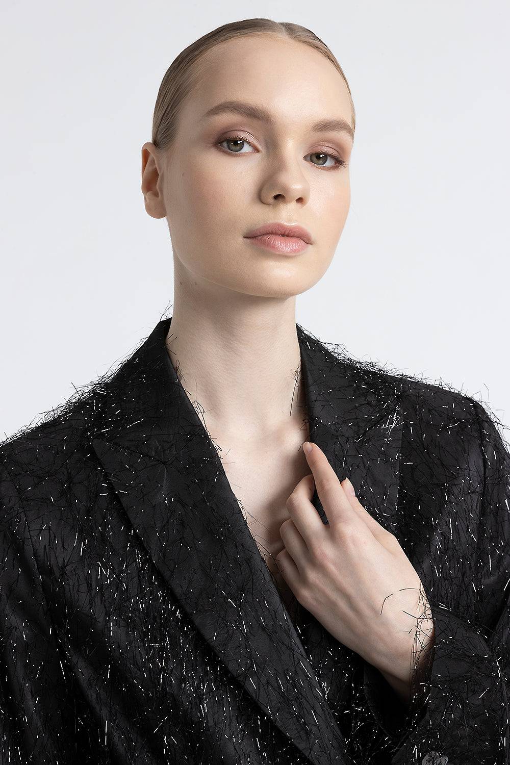 Peserico Blazer monopetto in misto viscosa con lurex Outlet