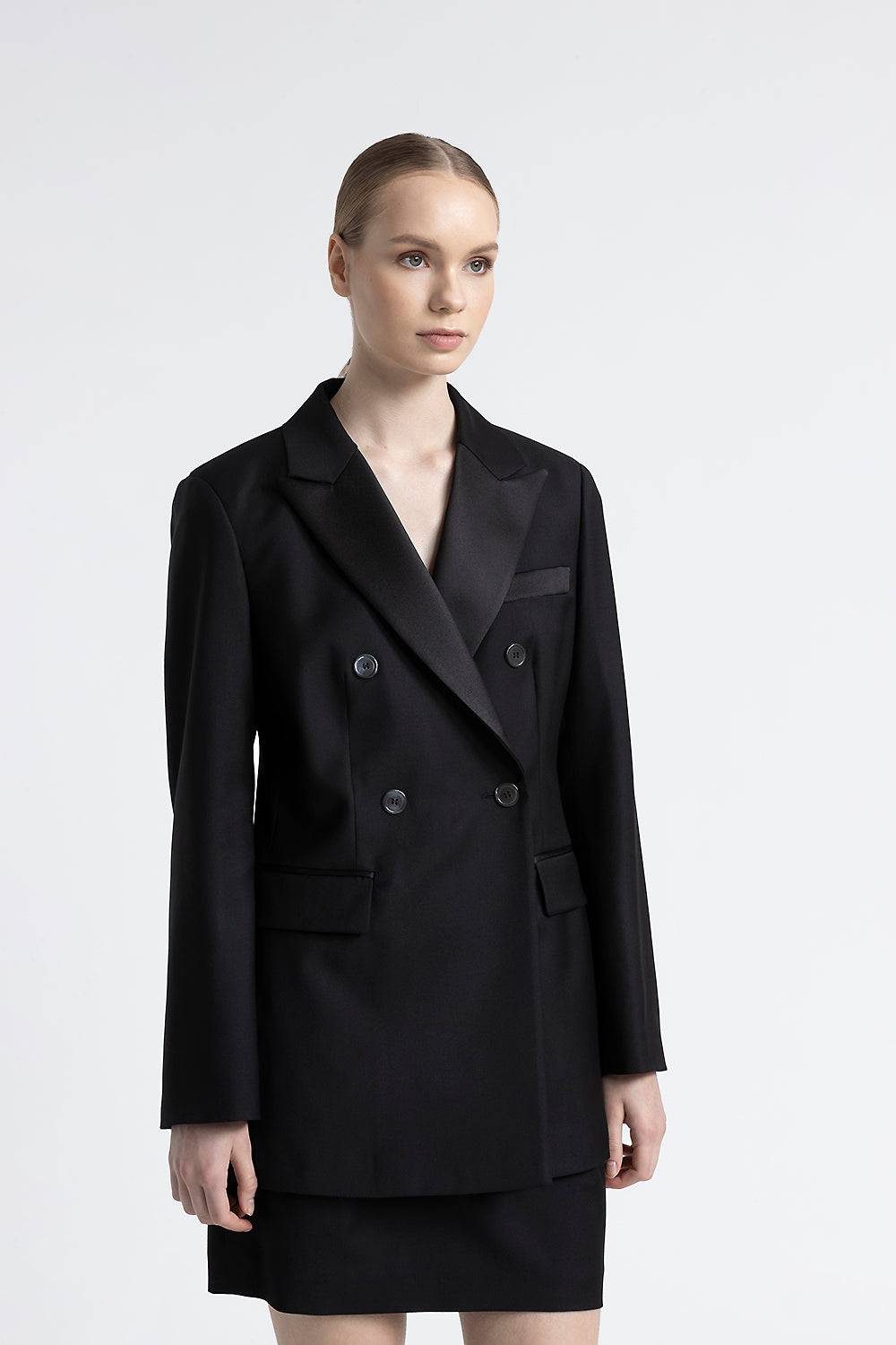 Peserico Blazer doppiopetto in twill di pura lana Saldi