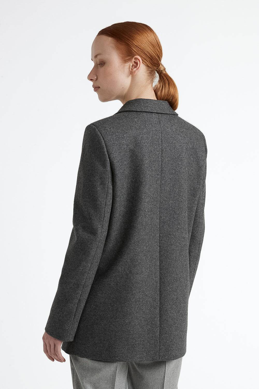 Peserico Blazer monopetto in jersey garzato misto lana Vendita Economica