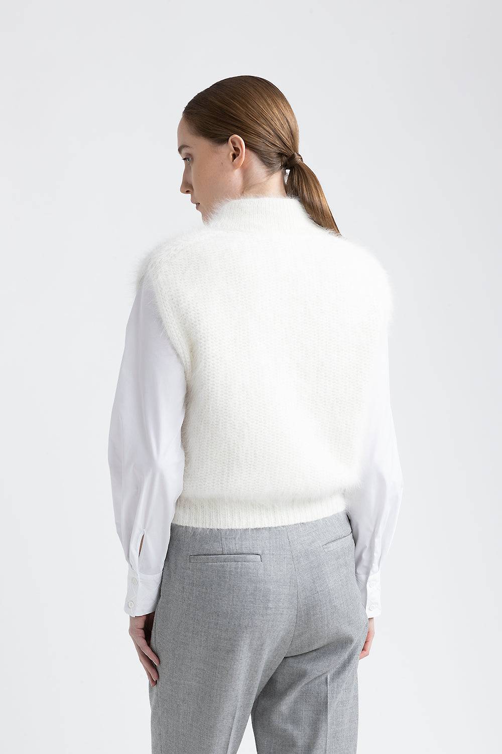 Peserico Gilet in filato di lana d'angora Vendite Flash
