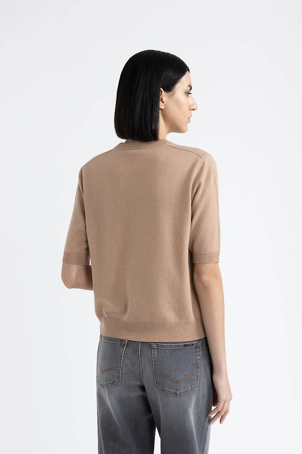 Peserico Maglia girocollo in lana, seta e cashmere In Saldo