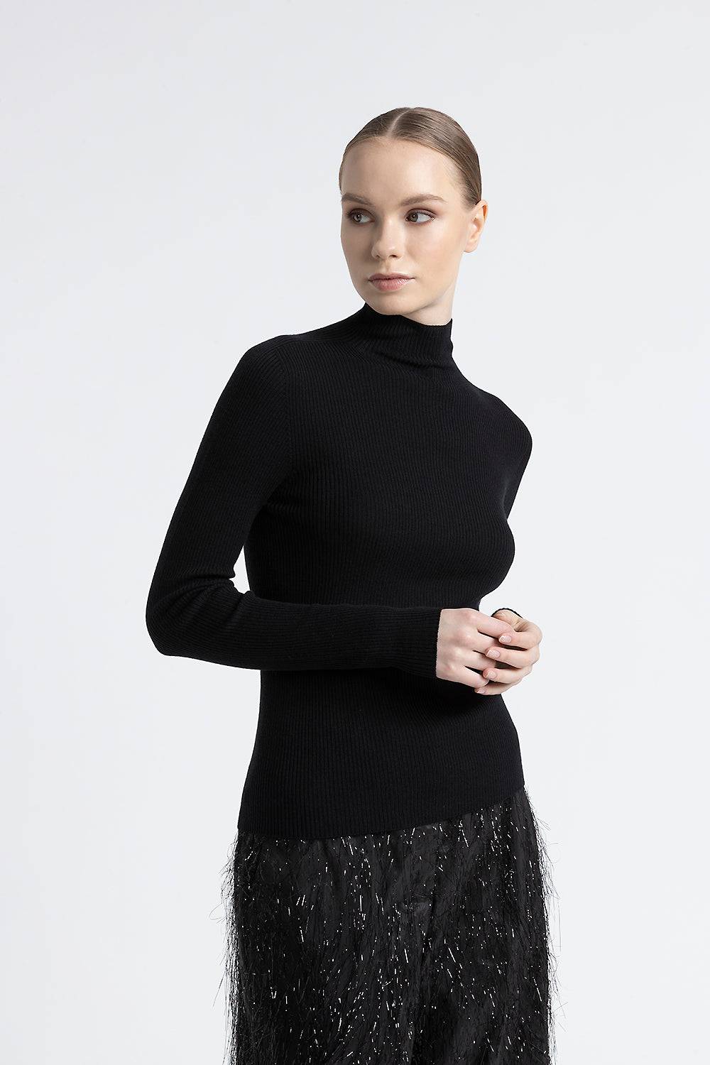 Peserico Maglia collo alto in pura lana vergine Nuovo