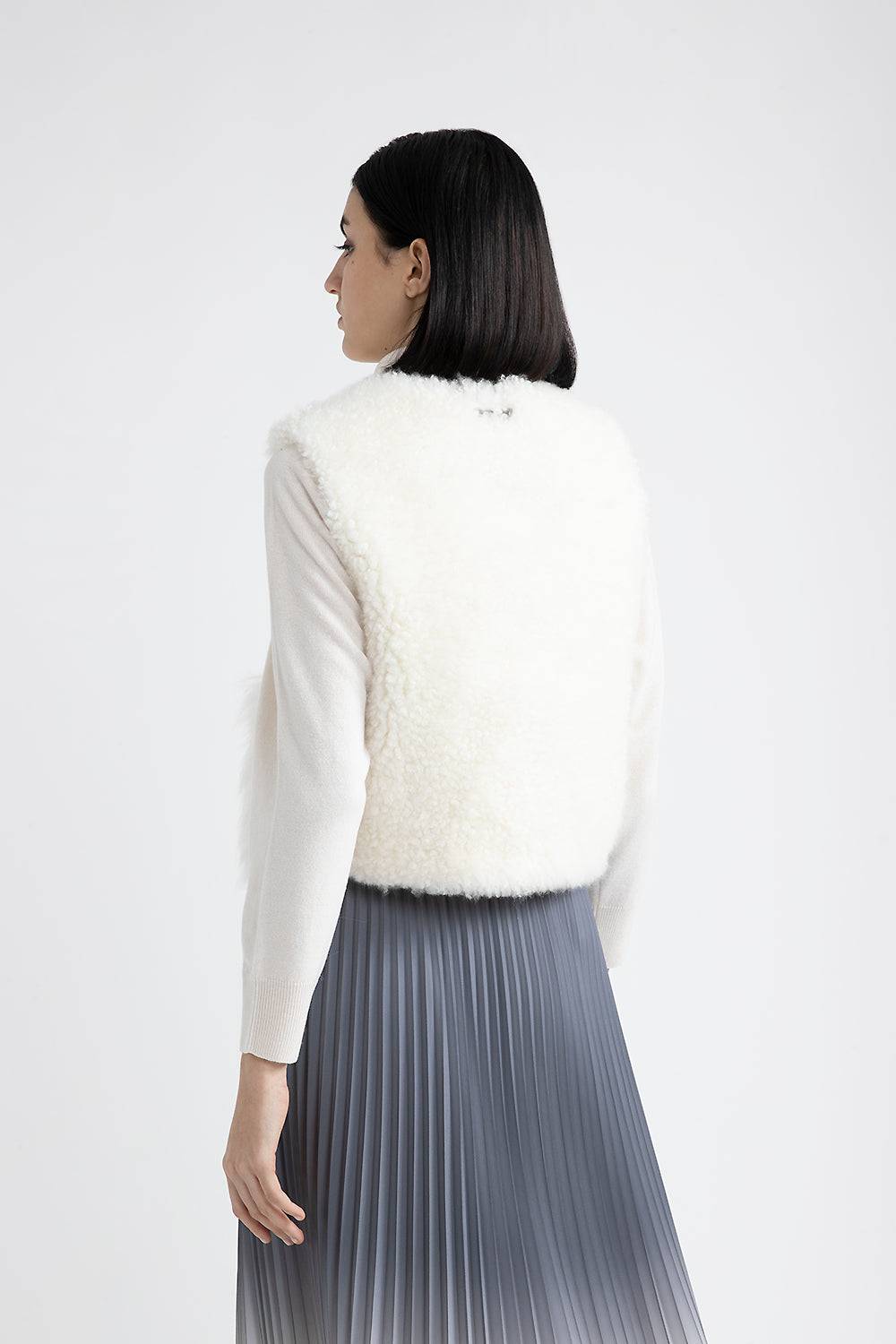 Peserico Gilet in vero pelo di capra cashmere Promozione Limitata