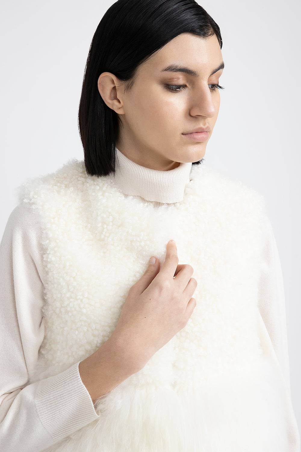 Peserico Gilet in vero pelo di capra cashmere Promozione Limitata