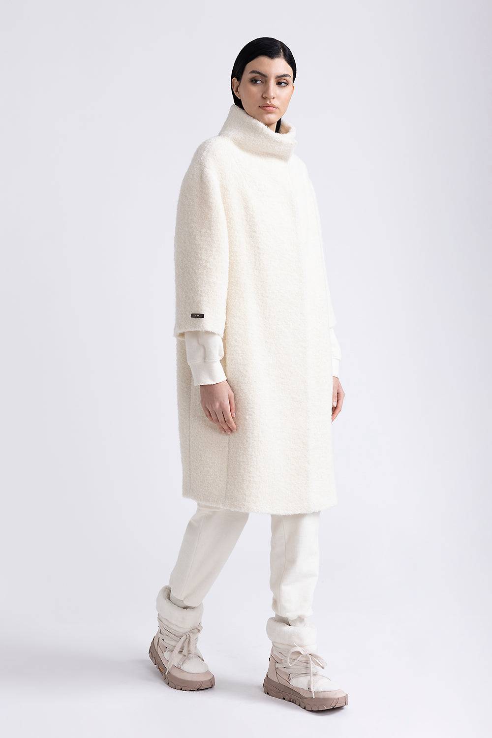 Peserico Cappotto in panno bouclè in lana e alpaca Convenienza