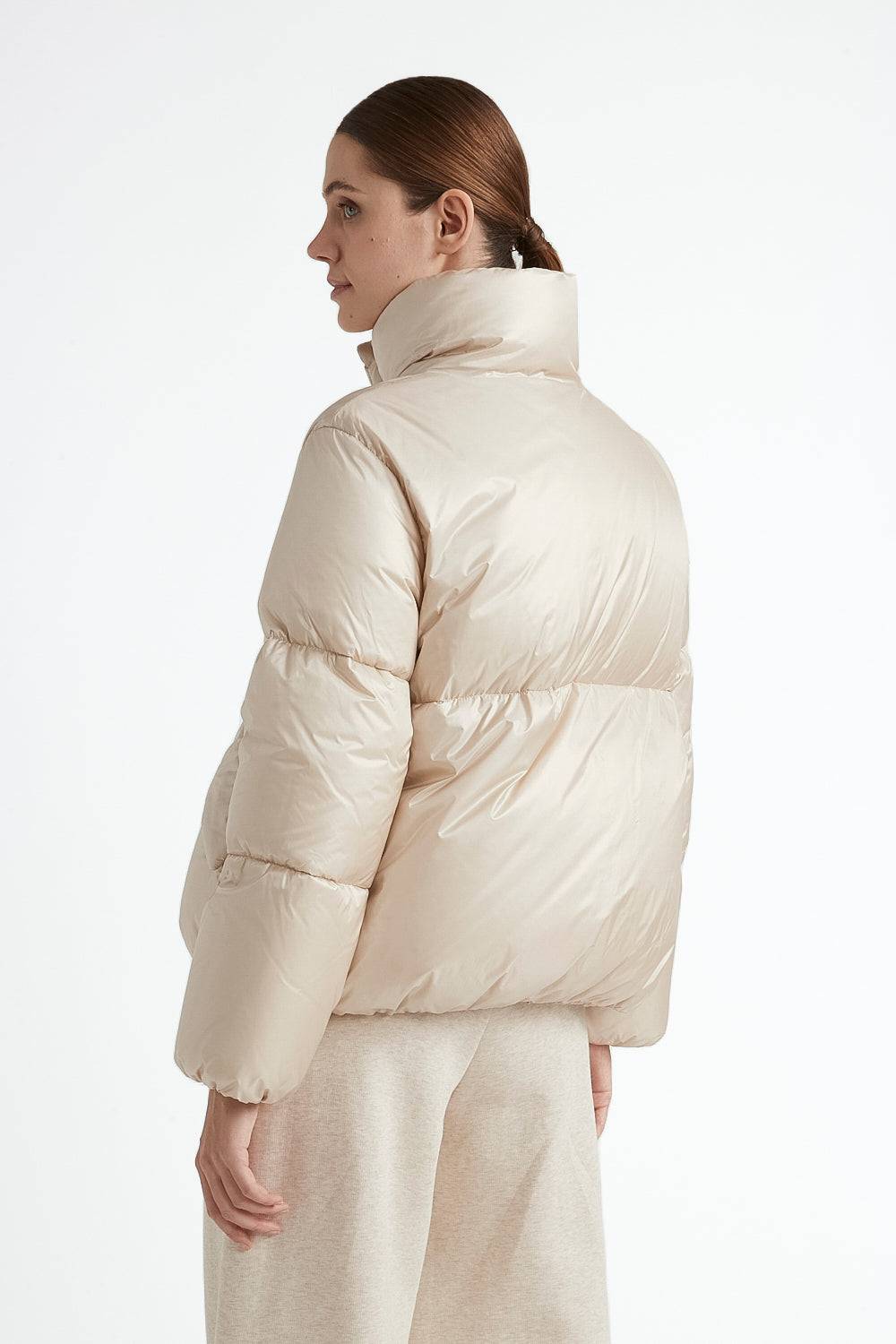 Peserico Piumino d'oca corto in nylon ultraleggero Economico