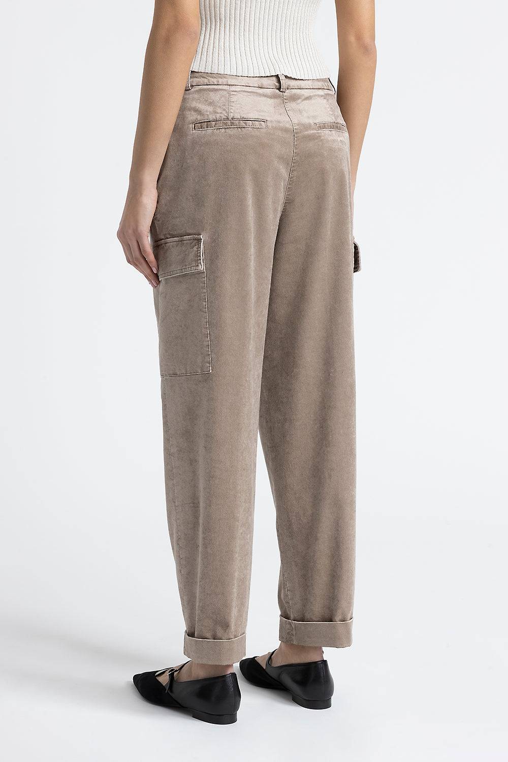 Peserico Pantalone cargo carrot in velluto a coste Negozio