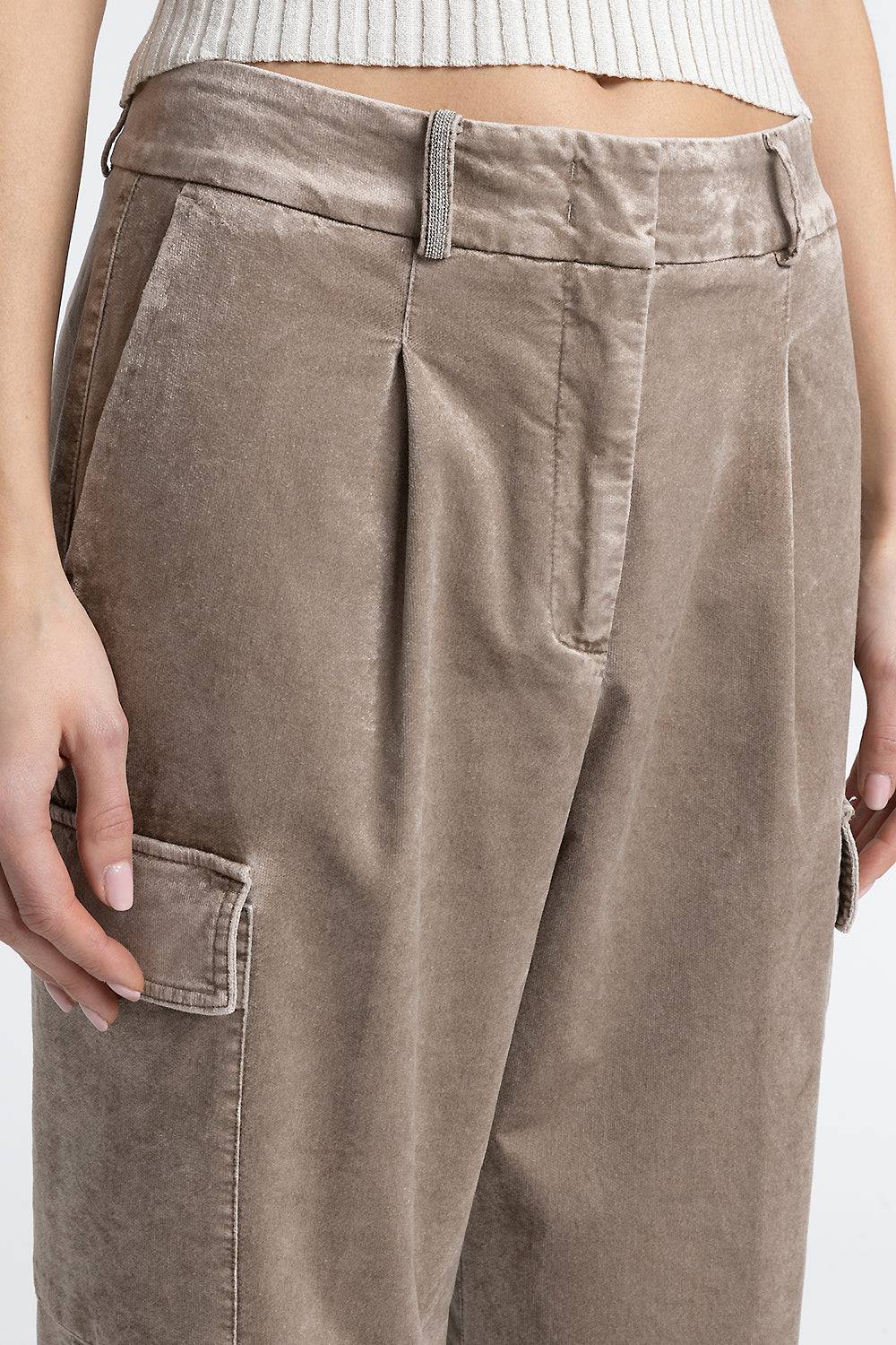Peserico Pantalone cargo carrot in velluto a coste Negozio