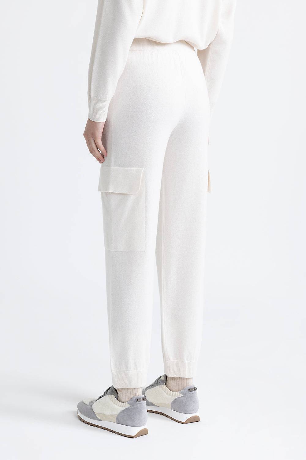 Peserico Pantalone baggy cargo in lana, seta e cashmere 2025