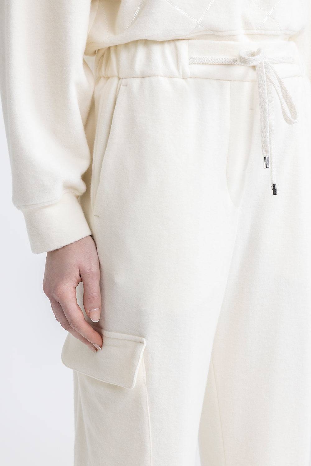 Peserico Pantalone jogger cargo in jersey di cotone Italy