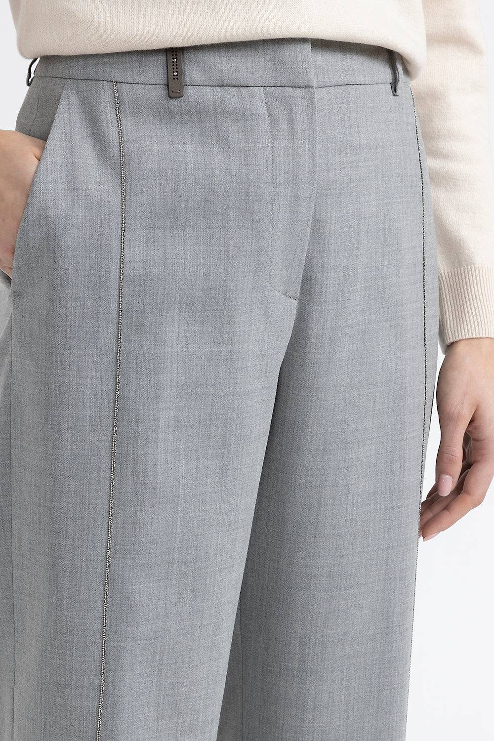 Peserico Pantalone classic tailored in lana tecnica Trasporto libero internazionale