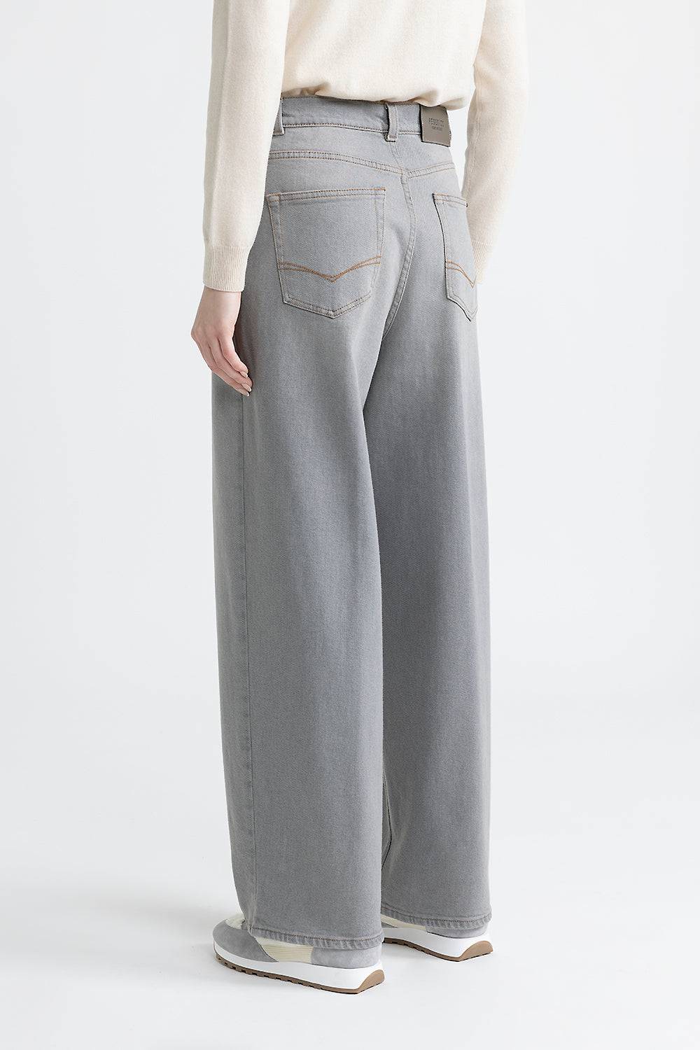 Peserico Pantalone baggy over in denim Nuovo