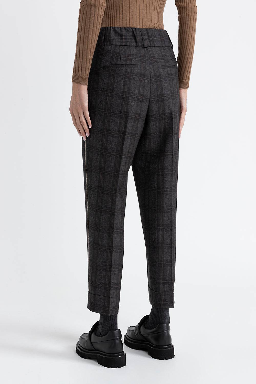 Peserico Pantalone a sigaretta in pura lana Qualità