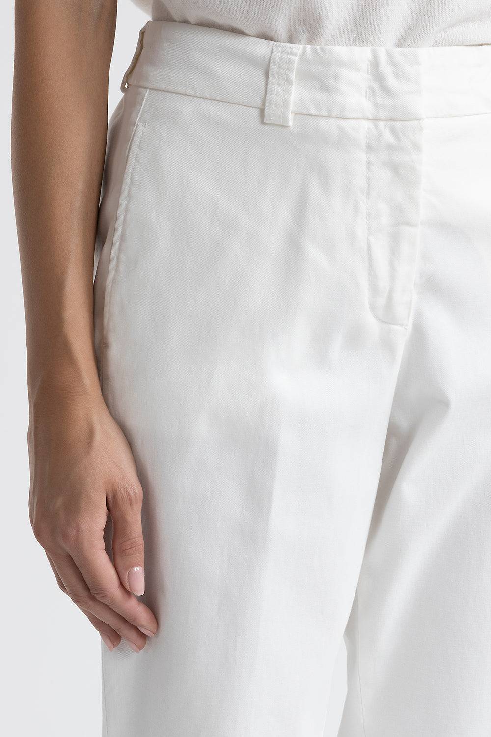 Peserico Pantalone carrot in gabardina mano pesca Vendita