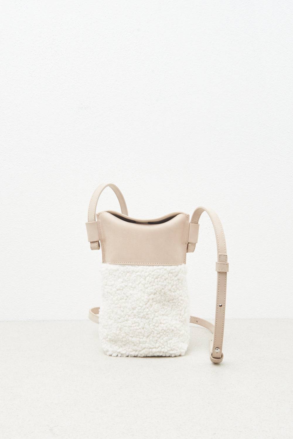 Peserico Borsa portacellulare in eco-pelliccia e vera pelle Sconto