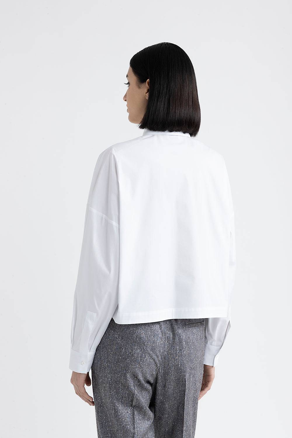Peserico Camicia crop con paillettes Hotsell
