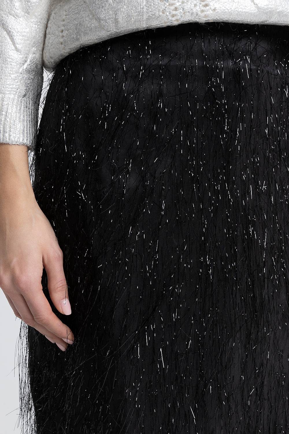 Peserico Gonna lunga a tubino in viscosa con lurex Promozione