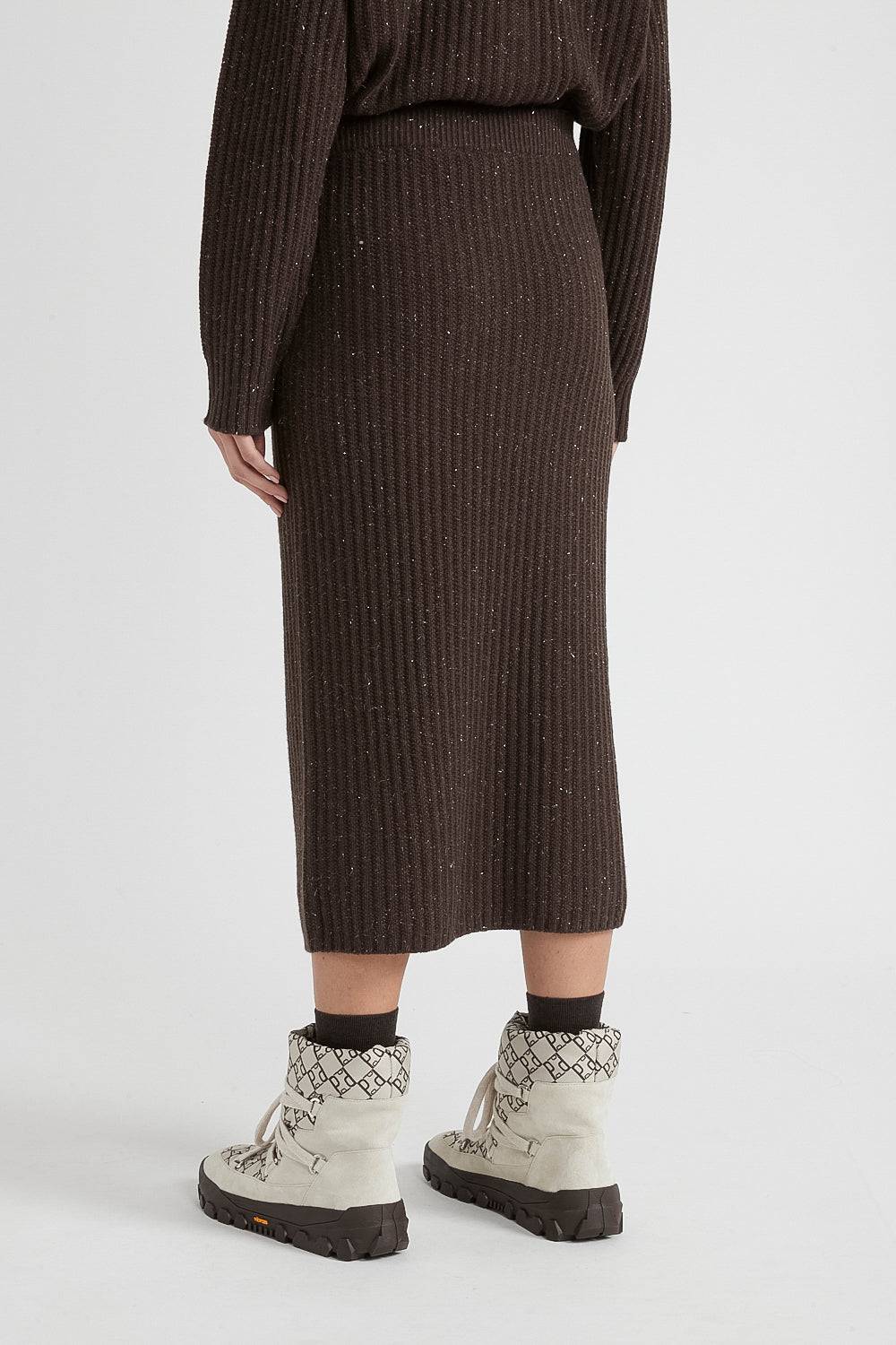 Peserico Gonna midi in lana, seta, cashmere e lurex Nuova