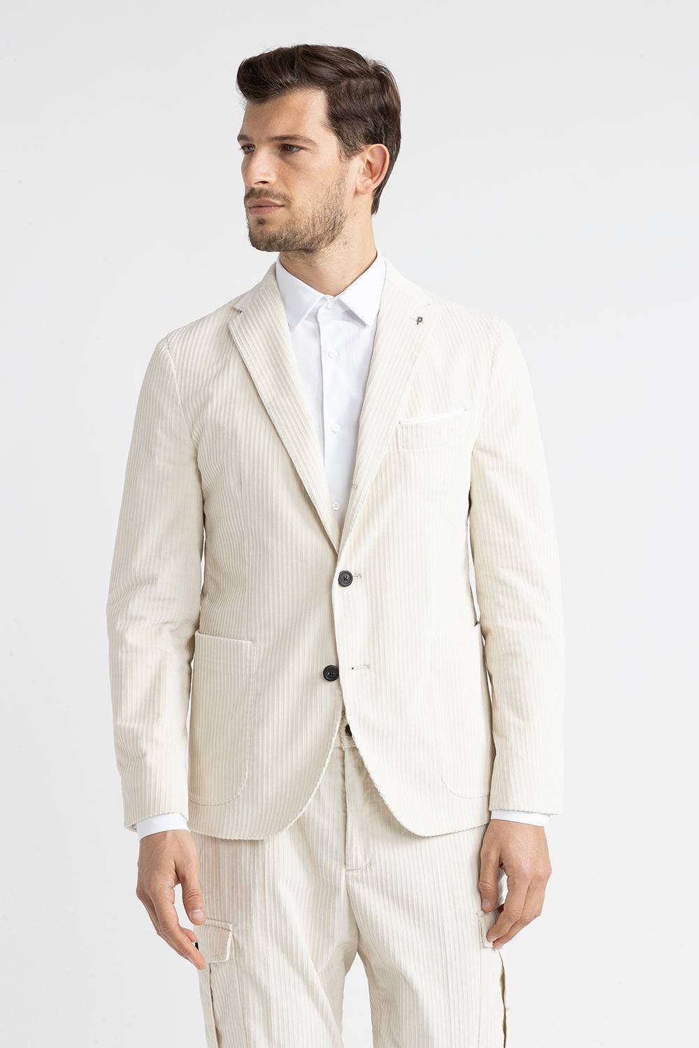 Peserico Blazer monopetto in velluto a costa francese Hotsell