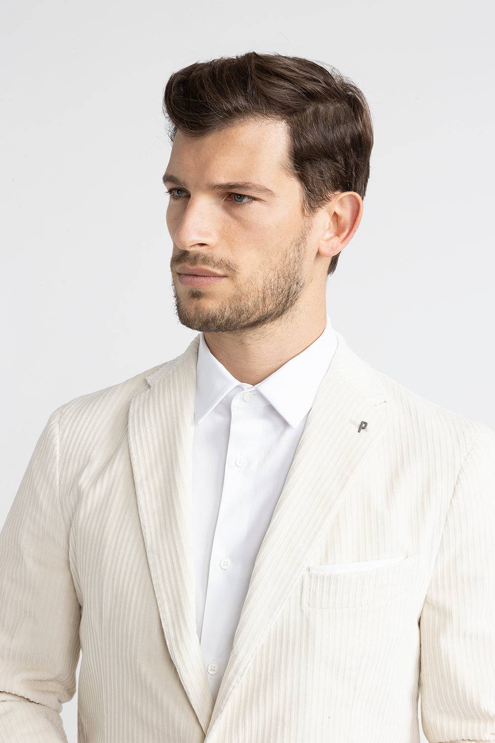 Peserico Blazer monopetto in velluto a costa francese Hotsell
