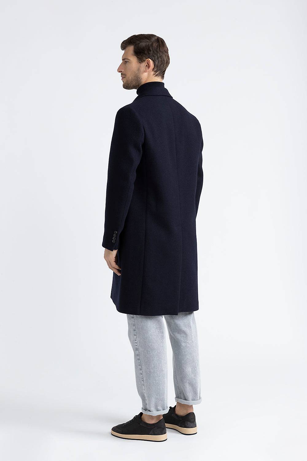 Peserico Cappotto monopetto in pura lana In Saldo