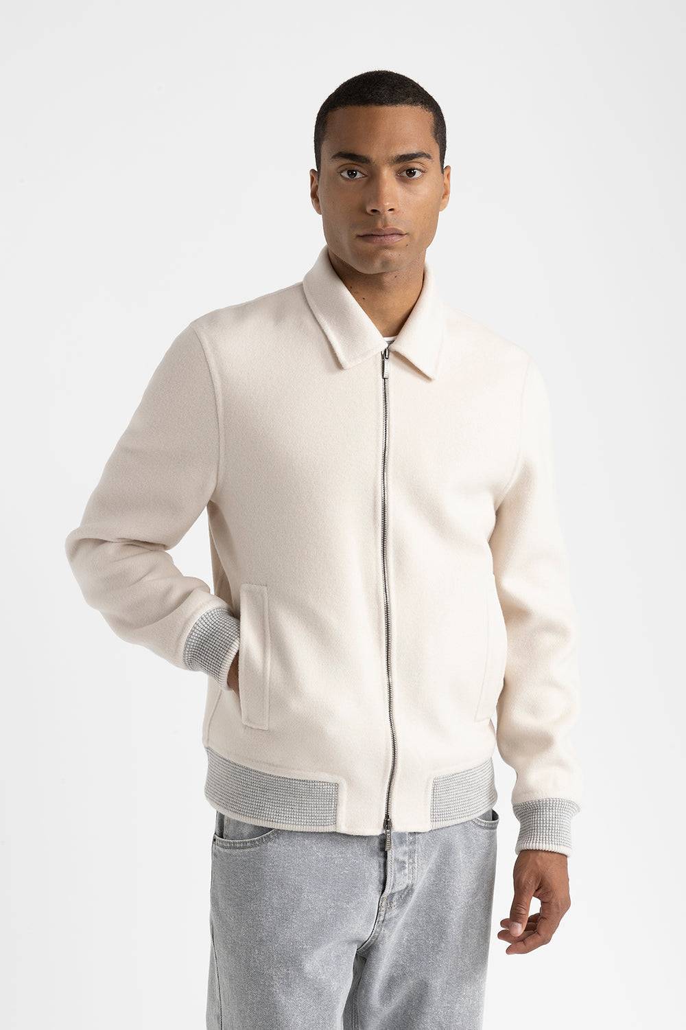 Peserico Giubbino in panno double di lana cashmere Italy