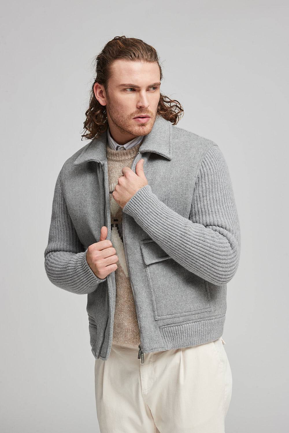 Peserico Giubbino in panno double di lana cashmere Italia