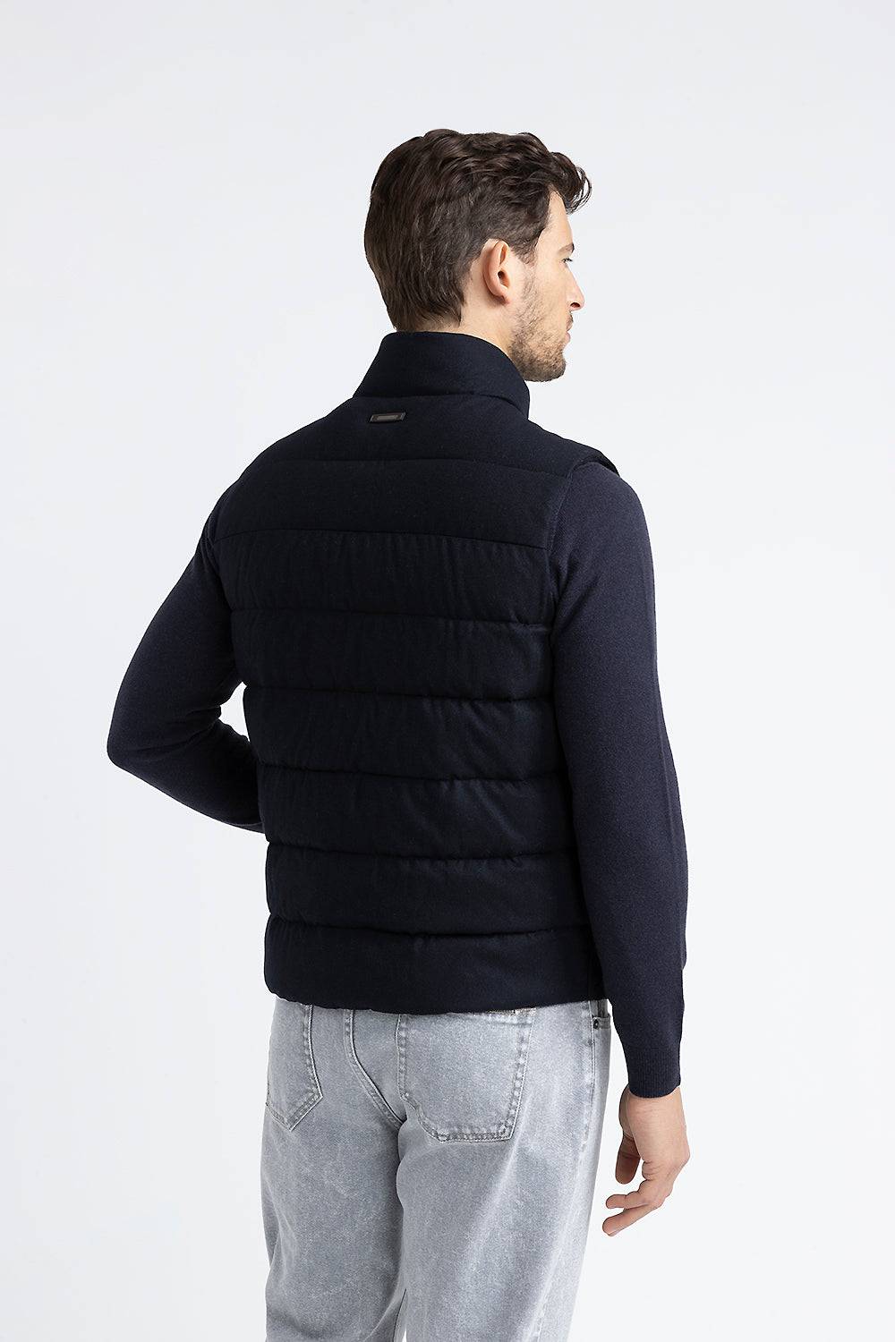 Peserico Piumino d'oca senza maniche in cashmere Vendita