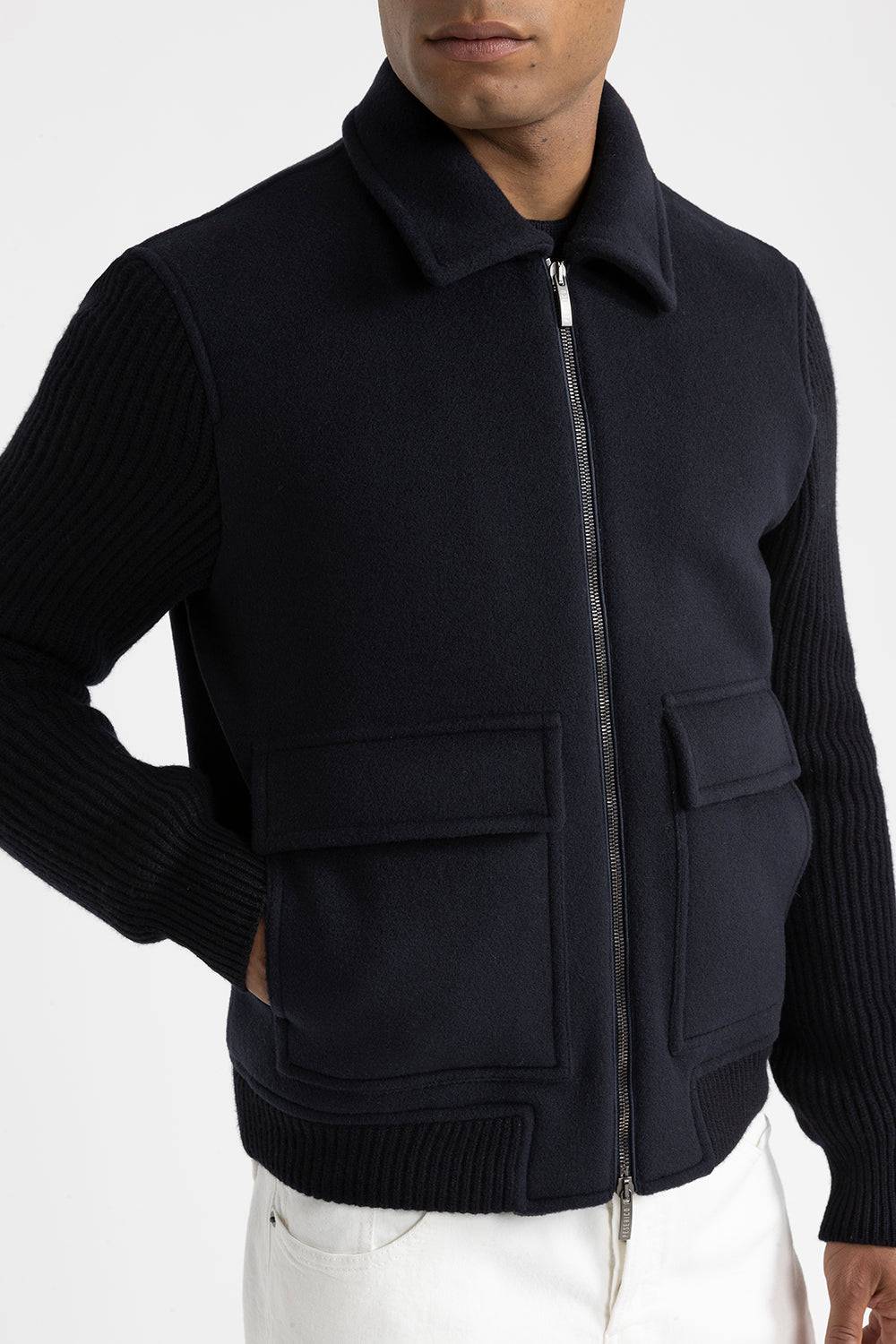 Peserico Giubbino in panno double di lana cashmere Pezzi Unici