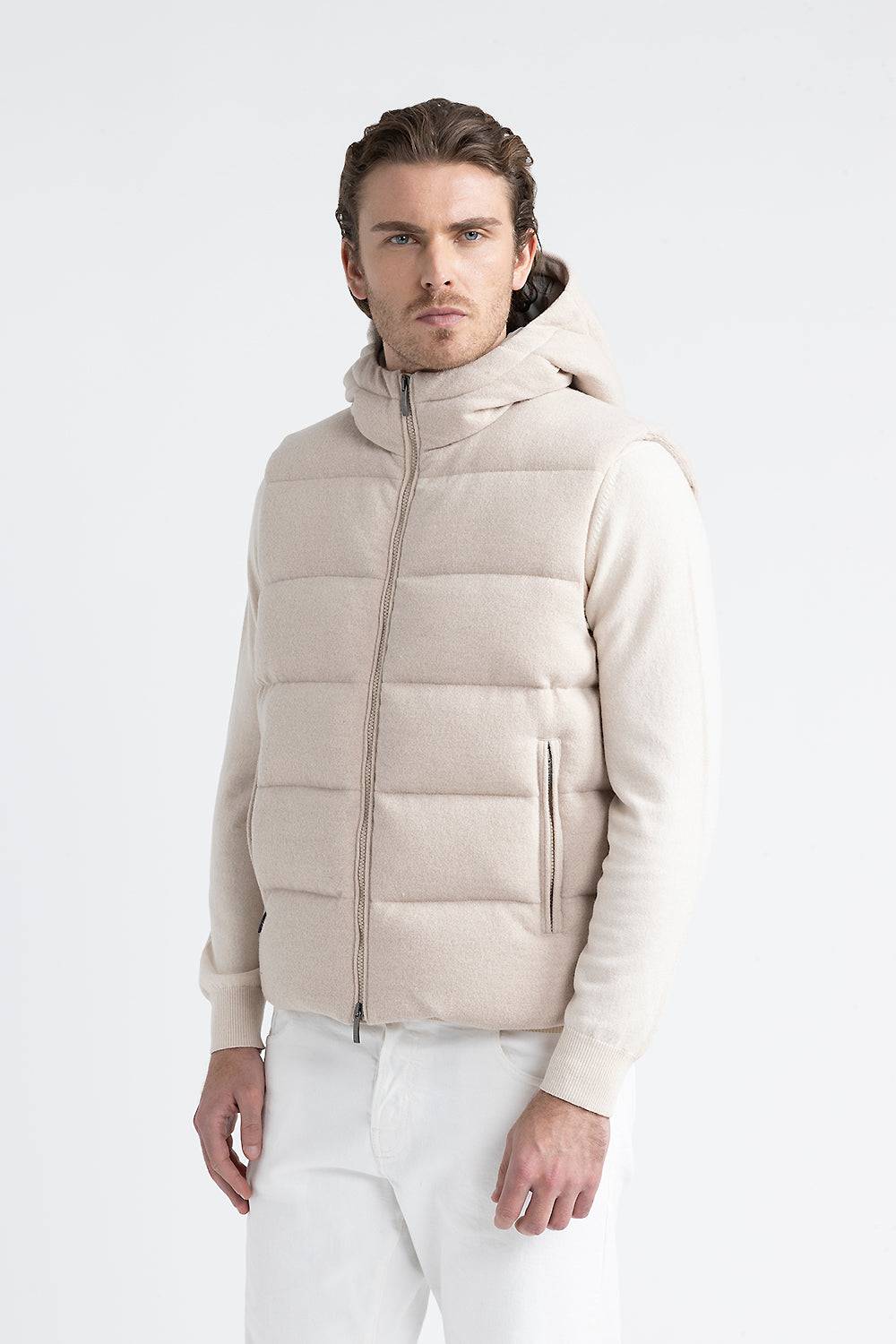 Peserico Gilet in piuma d'oca in lana e cashmere Qualità Garantita