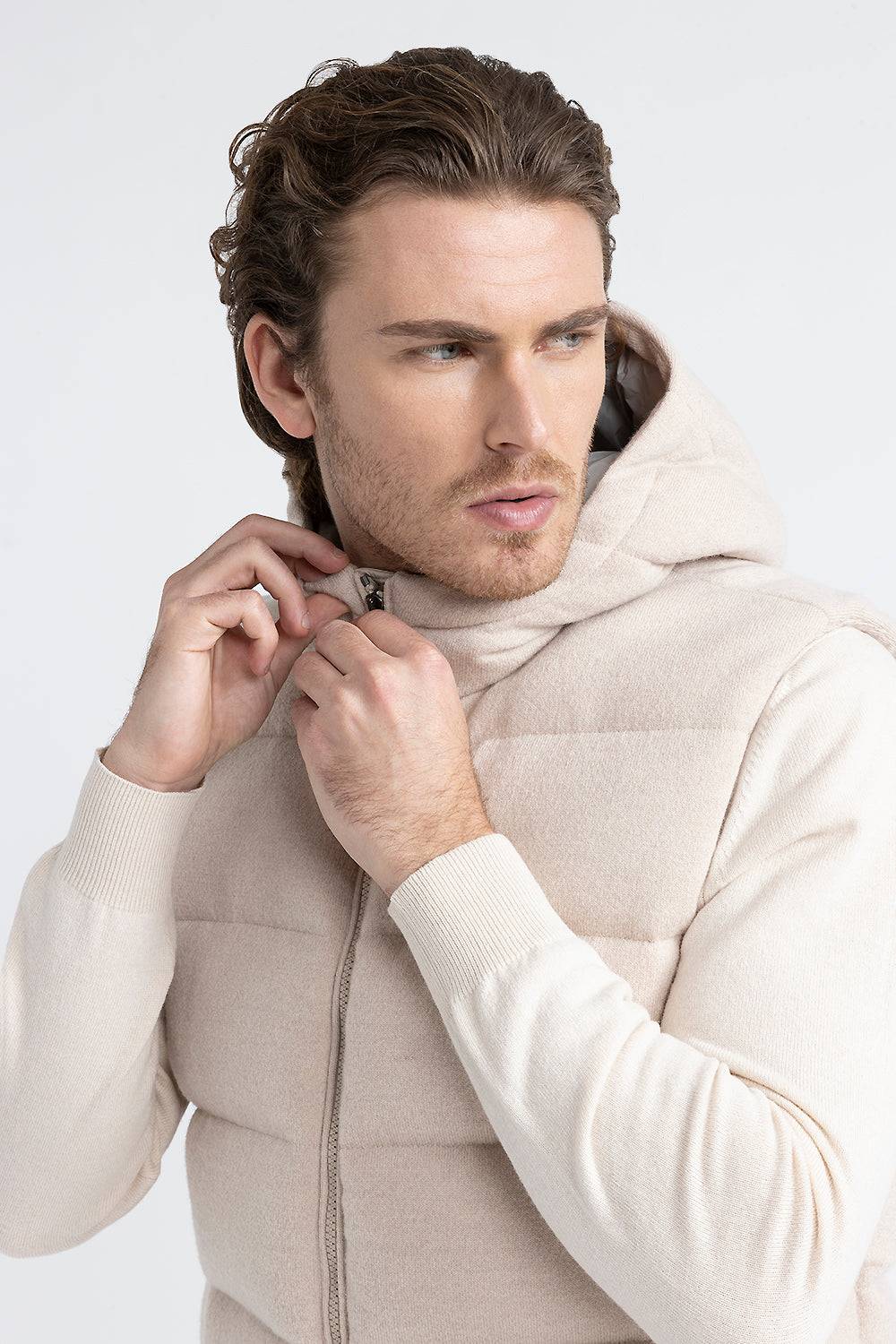 Peserico Gilet in piuma d'oca in lana e cashmere Qualità Garantita