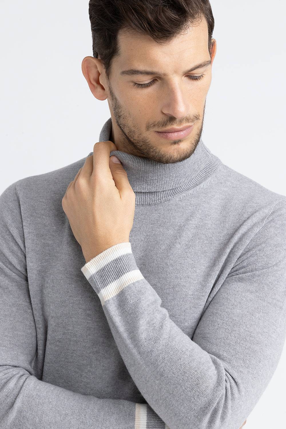 Peserico Maglia collo alto in lana, seta e cashmere Consegna Veloce