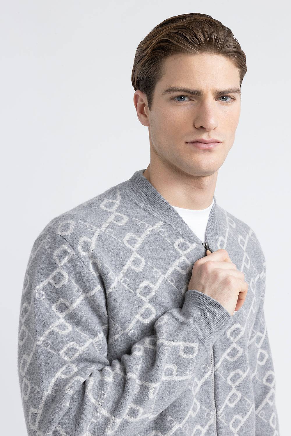 Peserico Felpa bomber in lana merinos extrafine e cashmere Offerte