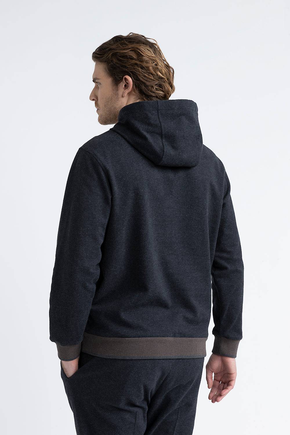 Peserico Felpa in misto cotone con dettagli tricot In vendita
