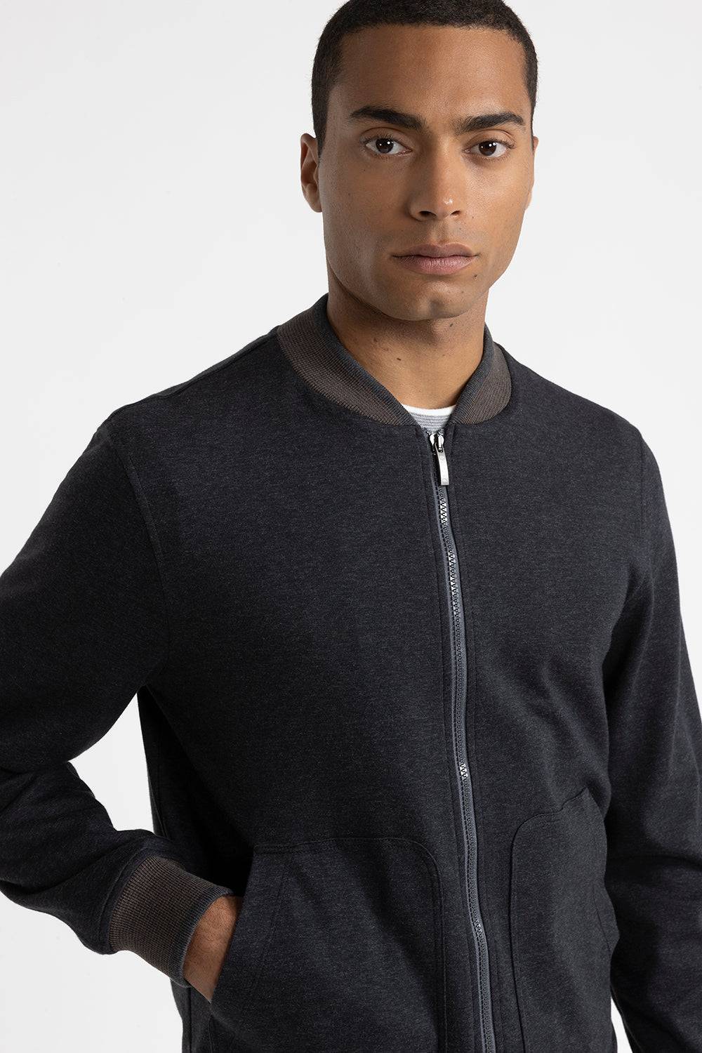 Peserico Felpa bomber in misto cotone In Saldo