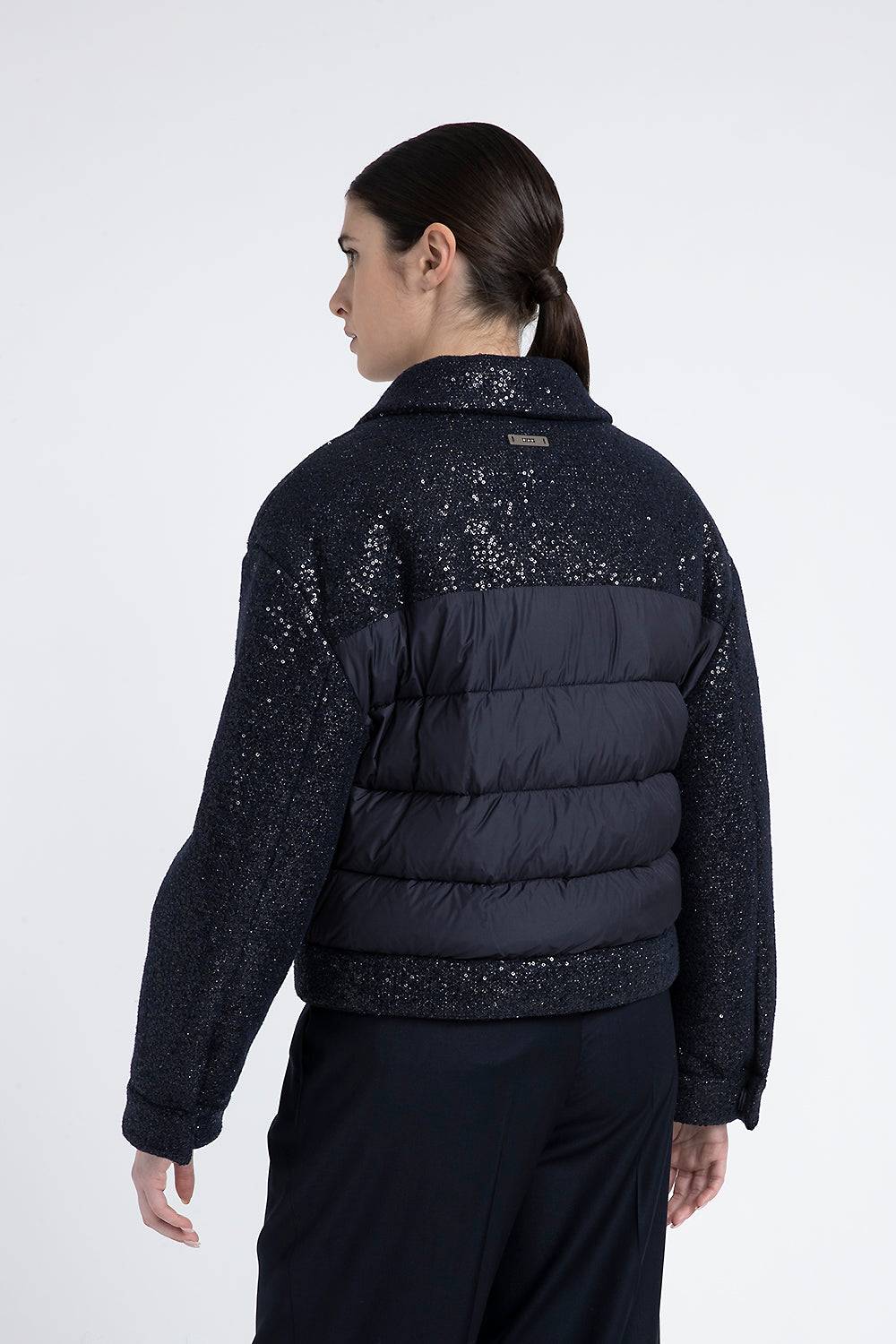 Peserico Piumino in panno lurex con paillettes Spedizione Gratuita