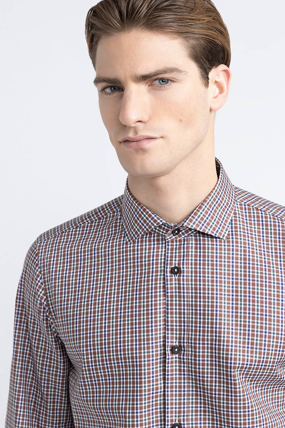 Peserico Camicia in cotone con micro check Shopping Online