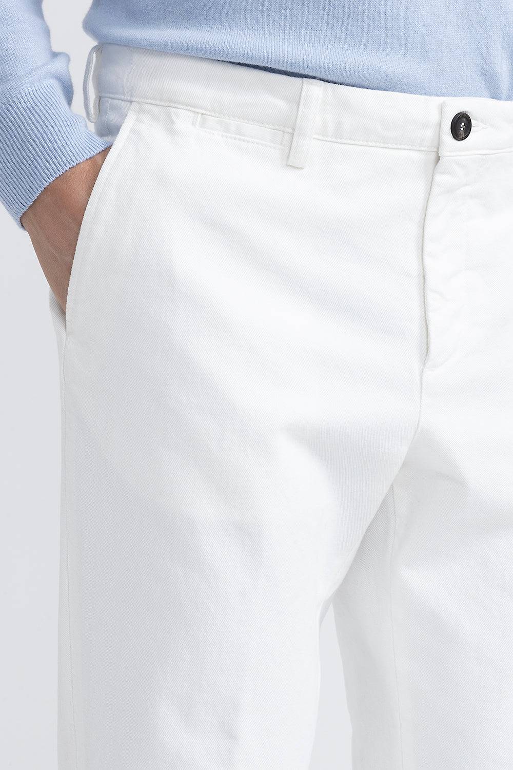 Peserico Pantalone chino in bull denim bianco Saldi