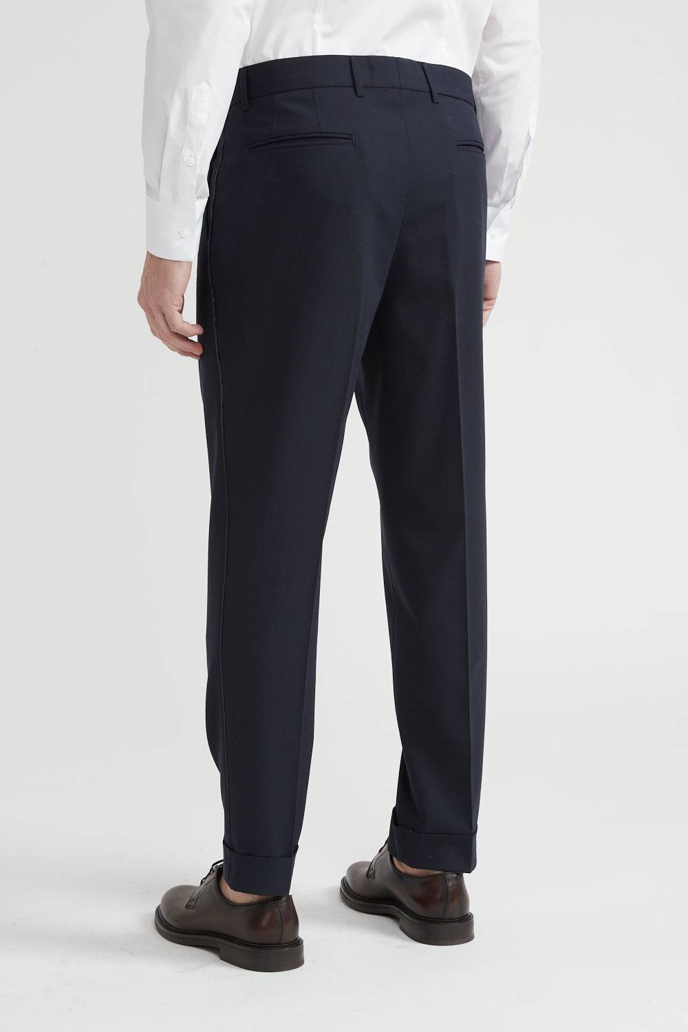 Peserico Pantalone classico in lana tecnica con raso di seta Offerte