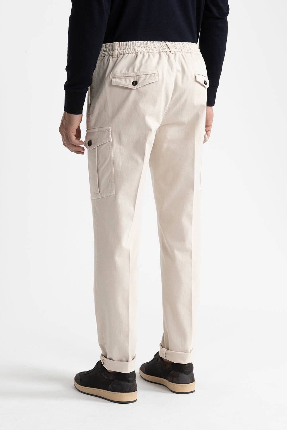 Peserico Pantalone chino tasconato in cotone Vendita Economica