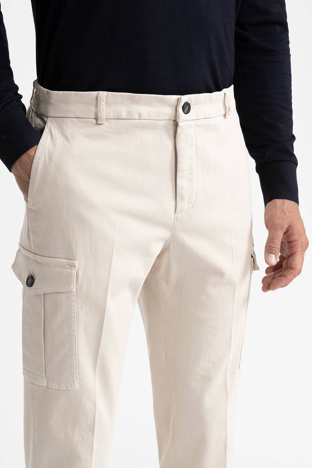 Peserico Pantalone chino tasconato in cotone Vendita Economica