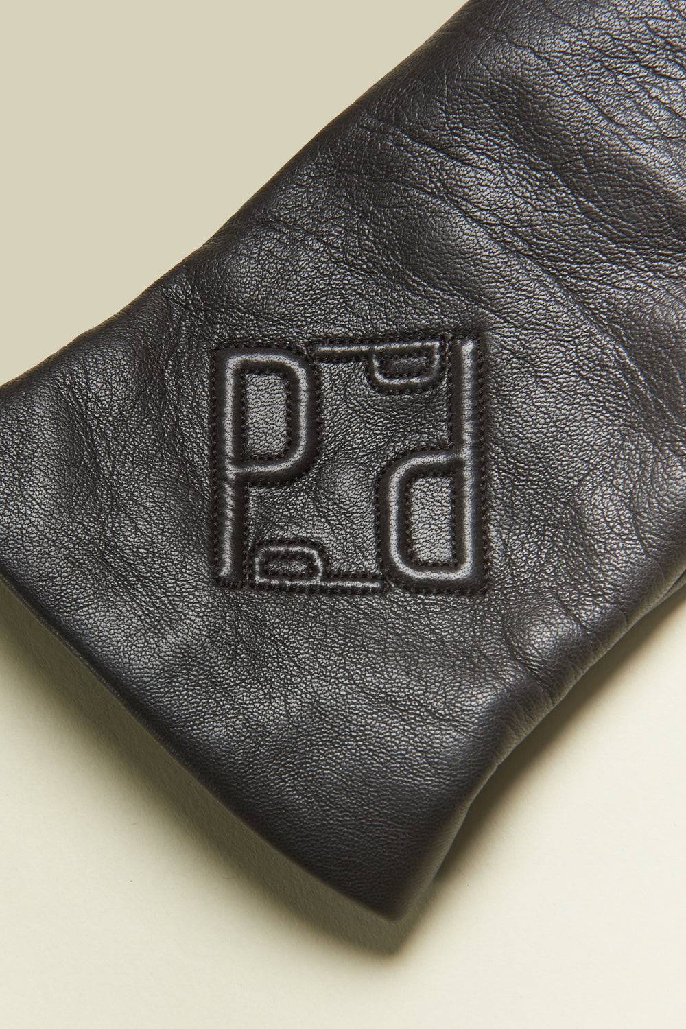 Peserico Guanti in vera pelle ricamati e cashmere Italy