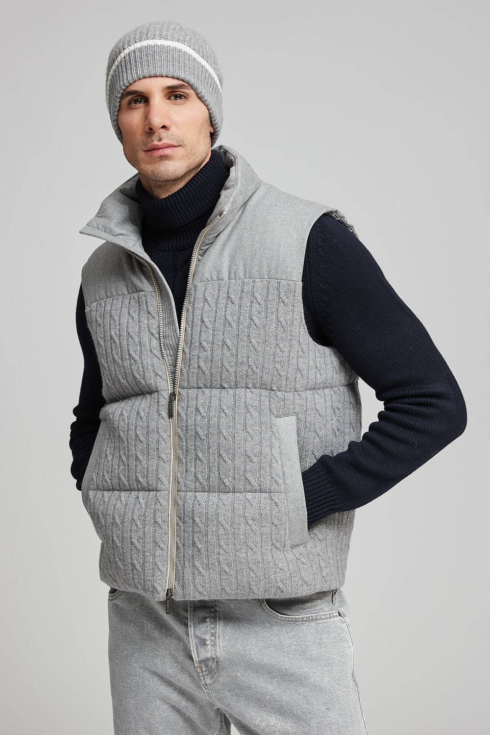 Peserico Berretto in lana e cashmere In Linea